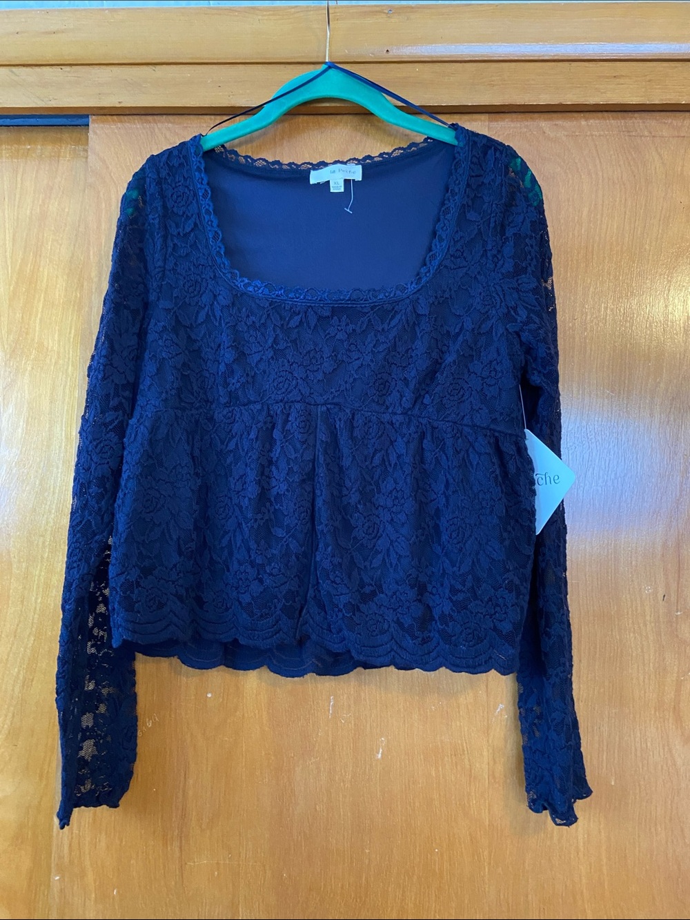 La Peche Long Sleeve Lace Top